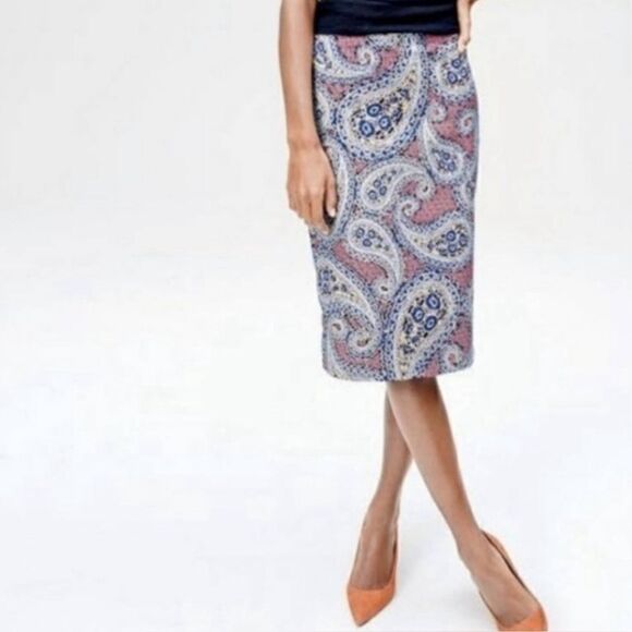 J. Crew Dresses & Skirts - J. Crew Paisley No. 2 Pencil Skirt 4